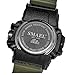 SMAEL men's sports watch outdoor waterproof watch double electronic quartz movement backlit army (green)