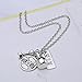 RINHOO Unisex Stainless Steel Dumbbell Charm Fitness Weightlifting Gym Pendant Necklace(ME vs ME)