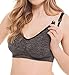 Bravado Designs Body Silk Seamless Yoga Nursing Bra for Breastfeeding, Wireless Maternity Bra, Charcoal Heather, X-Large