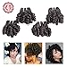 Brazilian Funmi Curly Human Hair 4 Bundles Natural Omber Black Unprocessed Remy Hair Short Bouncy Curls Weave Virgin Hair Extensions 200Gram/lot (10 10 10 10, New Funmi)