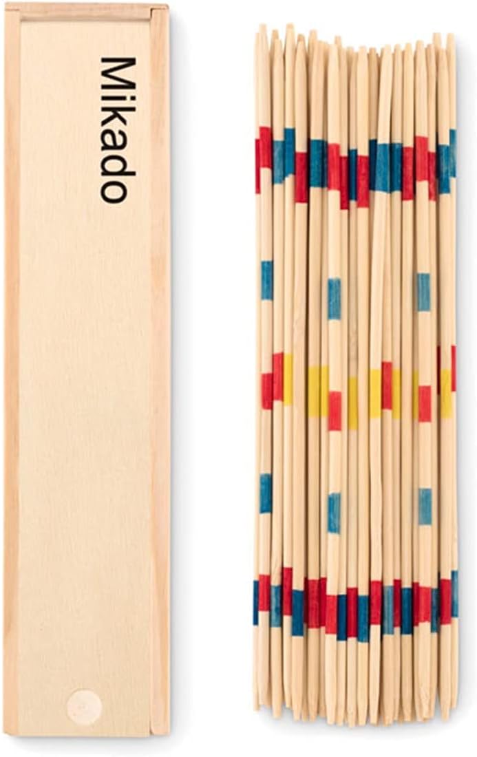 EssentialGears Wooden Shanghai Mikado Game 41 Sticks Multiplayer Strategy