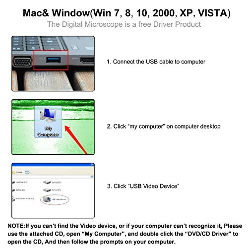 6 Microscope+Handheld+2+0+Magnification+Endoscope+Compatible
