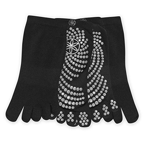 image for Gaiam Grippy Yoga Socks | 2 Pack | Non Slip Grip Accessories for Stand