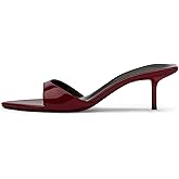 Mattiventon Kitten Heels Pointed Open Toe Slip On Slingback Heels Mules Sandals Summer Fashion Party Wedding Prom Dress Shoes