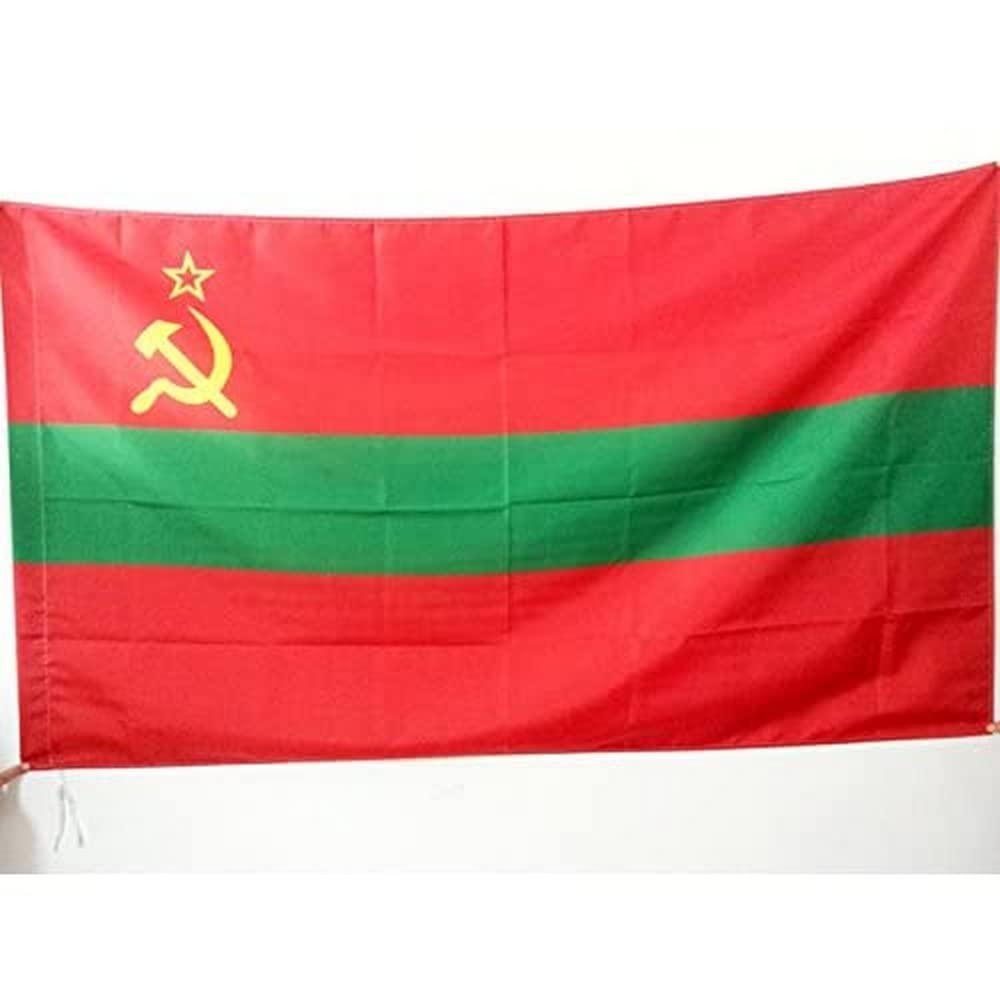AZ FLAG - Transnistria Flag - 3x5 Ft - Trans-Dniestr Banner with Sleeve - 100% Polyester - Fade Resistant - Vivid Colors - 3' x 5' Feet - 150x90 Cm