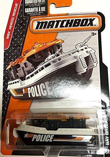 Matchbox Bay Brigade Police Boat #67 2016 Series 1:64 Scale Diecast