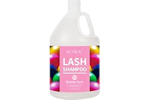 ACTROL Eyelash Extension Cleanser Gallon Bubble Gum 3.8L Natural Lash Extension Shampoo Professional Eyelid Foaming Cleanser Paraben & Sulfate Free Non-lrritating with Salon and Home Care