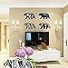 MLM Snow Mountain Forest Silhouette Polar Bear Wall Sticker Animal Wall Decal for Living Room Porch Children Bedroom Study Classroom Nursery Kids Room Décor (Bear)