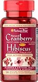 Puritan's Pride Cranberry Fruit Concentrate Plus Hibiscus Extract 6250 mg / 50 mg-90 Softgels