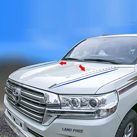 Amazon ランドクルーザー0 アクセサリー カスタムパーツ Land Cruiser フロントガーニッシュ ボンネットガーニッシュ Fl003 ガーニッシュ 車 バイク