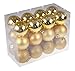 Clever Creations Shatterproof Christmas Tree Ornaments Large 60mm Colored Variety Pack Christmas Decor | 24 Piece Set Perfect for Christmas Decorations Parent (Gold)