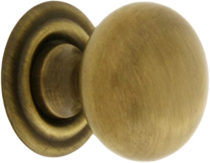 Extra Small Brass Cabinet Knob With Rosette In Antique By Hand 5