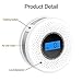 Combination Smoke and Carbon Monoxide Detector with Display, Battery Operated Smoke CO Alarm Detector (White-001)