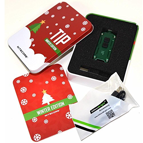 Nitecore tip holiday edition red/green 360 lumen usb re…