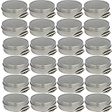 Mighty Gadget (R) 4 oz Round Tins Screw Lid Container (24 pack)