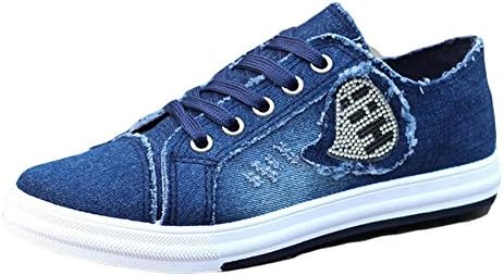 Kangwoo Women's Double Up Shoes denim fashion sneakers Navy US 6