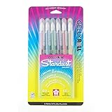 Gelly Roll Stardust Bold Point Pens 6/Pkg-Galaxy-Rose,Sky,Lime, Purple,Golden,Red