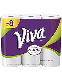 VIVA Choose-A-Sheet Paper Towels, White, Big Roll, 6 Rolls