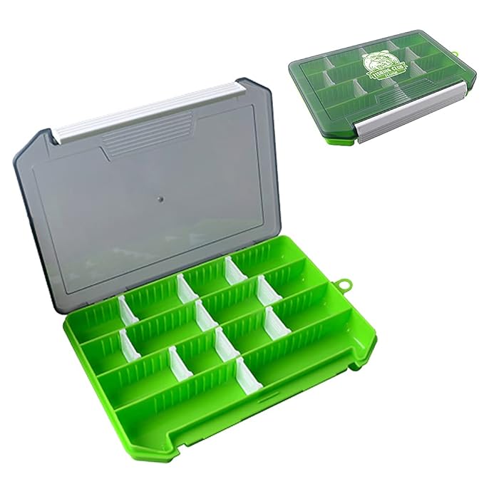 Fishing Tackle Box Storage Trays with Removable Dividers Fishing Lures Hooks Accessories Storage