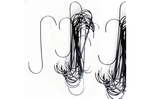 MTOOLCTOE 60 PCS 6 Inches Long S Hooks - .076 Wire for Paint and Powder Coating Utility,S Shape Long Hooks