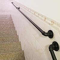 Industrial Pipe Handrails for Stairs, Complete Kit. Safety Banister Rail Home Décor for Indoors and Outdoors, Use in Hallways, Ramps, or Stairs