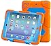 iPad Mini 4 Case for Kids, ACEGUARDER 2018 New Design Silicone Protective Case Shockproof Kidsproof with Built-in Kickstand (Orange Blue)