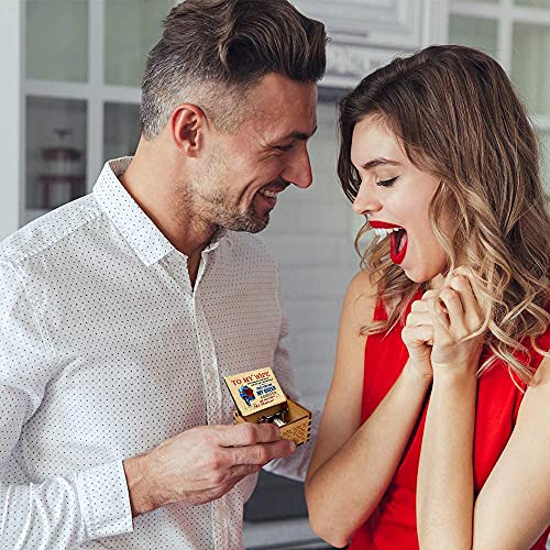 Hefonti Music Box Gift for Wife - Valentine Anniversary Christmas Birthday Gift to Wife Girlfriend from Husband Boyfriend Romantic Hand Crank Musical Box Play You are My Sunshine