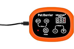 UltraCrab Indoor Pet Barrier for Dogs,Wireless Indoor Electric Fence,Pet Gate, Keeps Areas Off Limits,Dog Fence Waterproof/Rechargeable Training Collar (Transmitter for Dogs System Kit)
