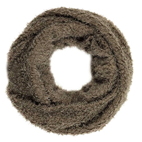 Cozzy Land Cozy Fleece Infinity Scarf-Khaki-11 inches wide x 64 inches long