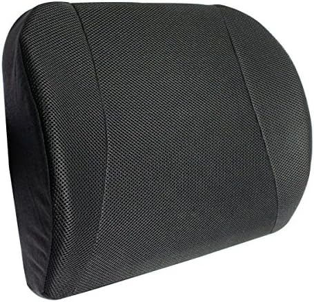 Yenzch Bamboo Charcoal Memory Waist Cushion Back Lumbar Support- Black