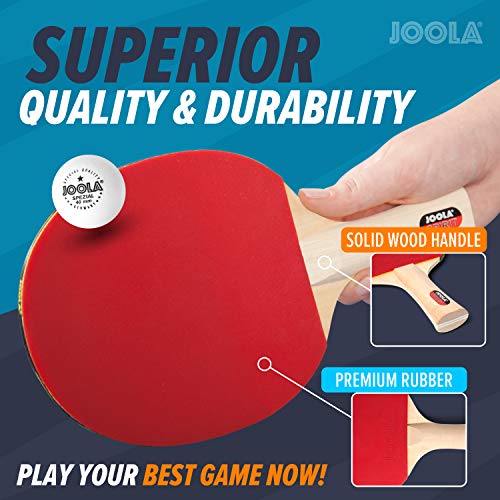 JOOLA Family Premium Table Tennis Bundle Set 4 Regulation Ping Pong