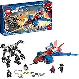 LEGO Marvel Spider-Man Spider-Jet vs Venom Mech 76150 Superhero Gift for Kids with Minifigures, Mech and Plane, New 2020 (371 Pieces)