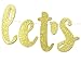 Qttier Let's Party Bitches Gold Glitter Banner, 21st 30th 40th 50th Birthday Bachelorette/Engagement /Bridal Shower/Birthday Party Decorations