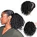 AISI BEAUTY Drawstring Ponytail Extension Afro Kinky Curly Drawstring Puff Ponytails Clip in Hair Extensions for Natural Hair Drawstring Ponytails for Black Women(8inch)