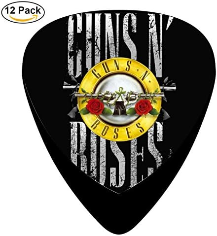 G N' R &amp; GnR Band Guitar Picks 0.46mm/ 0.71mm/ 0.96mm for Guitar Bass Custom Musical Instruments 12-Pack Celluloid Paddles Plectrums
