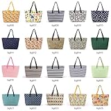 Anladia Women Ladies Canvas Summer Beach Large Tote Bag Shopping Bag Shoulder Handbag