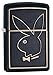 Zippo Playboy Bunny Head Emblem Black Matte Pocket Lighter