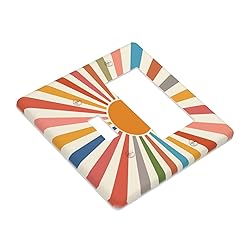 Thsanju Abstract Colorful Sun Retro Geometric