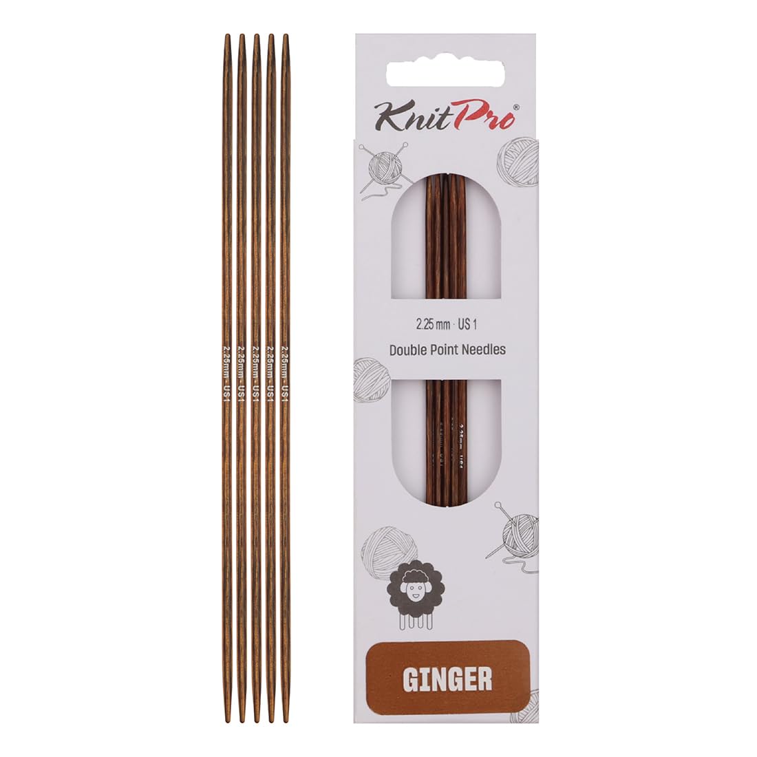 KnitPro Ginger Double Pointed Needles 5" (12.5cm) | 2.25mm
