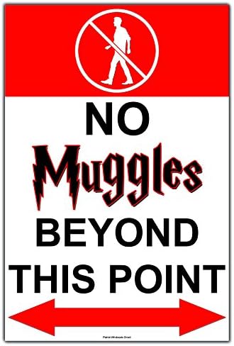 No Muggles Beyond This Point - 12x18 Poster with Glossy Coating