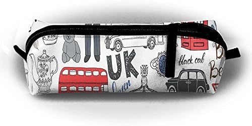 JISOAPJ Love London Bus Telephone Booth Cab Simple Oxford Cloth Bag, Pencil Case With Daily Necessities, Can Be Filled With Cosmetic Bags