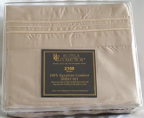 Bed Sheets Bedding Set By HCS Hotels Collection 2100 (New Edition),both Side Brushed,super Soft,hypoallergenic &amp; Wrinkle Free 4 Pieces Set (King, Taupe)