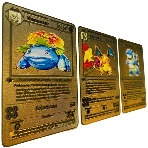 Charizard Blastoise Venusaur 1st Edition Base Set Pokemon Cards - Set of 3  Custom Metal Big Pokemon Cards - First Edition Base Set Unlimited  Shadowless - Rare TCG Custom Pokmon Cards in Kenya | Whizz
