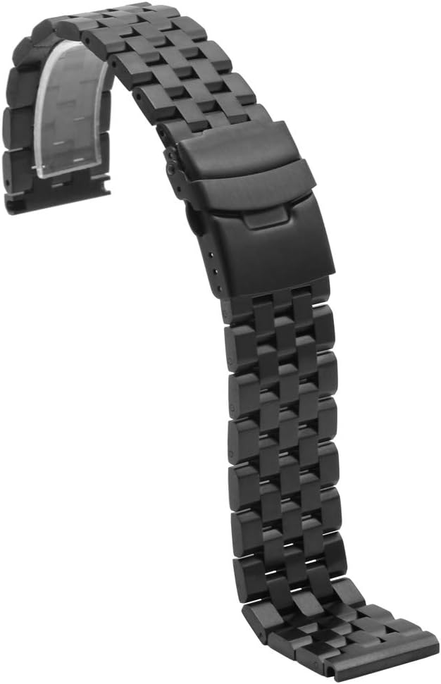 Juntan Compatible for Samsung Gear S3 Frontier Classic Galaxy Watch 46mm Watch Strap Stainless Steel Sport Band Black - Image 5
