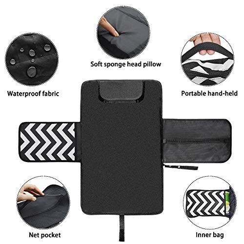 image for MiJiTec Portable Diaper Changing Pad - Baby Changing Station Mat - Wat