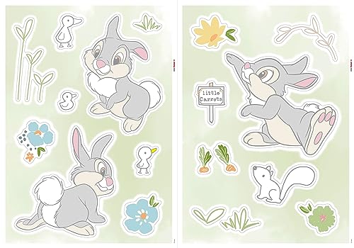 Komar Wandtattoo - Thumper Growing Carrots - Größe 50 x 70 cm, 2 Bogen - Wandsticker, Kinderzimmer