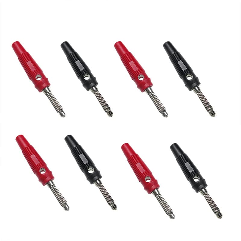zalati Banana Plugs 8pcs 20A Current Stackable 4mm Cable Screw Plugs Connectors for Home Small Supplies Device