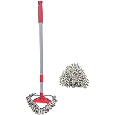 Xifando Small Triangular Mop-Mini Housekeeping Cleaning Microfiber Chenille Extension-Type Mop