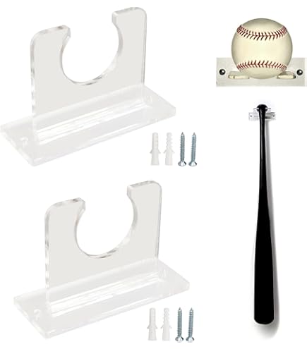 Étui de présentation vertical mural en acrylique pour batte de baseball, support pour une seule balle, boîte pour batte de baseball avec rehausseur, armoire de rangement