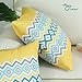 CaliTime Pack of 2 Soft Canvas Throw Pillow Covers Cases for Couch Sofa Home Decor Bohemian Style Colorful Zigzag Striped Geometric 18 X 18 Inches Bright Yellow